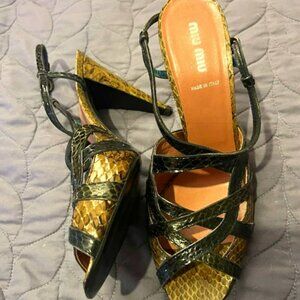 MIU MIU snake skin heels Slingback NEVER WORN BRAND NEW size 41 size 10